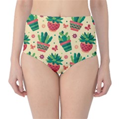 Cactus Love  Classic High-waist Bikini Bottoms by designsbymallika