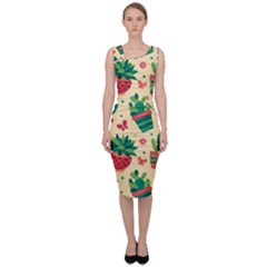 Cactus Love  Sleeveless Pencil Dress by designsbymallika