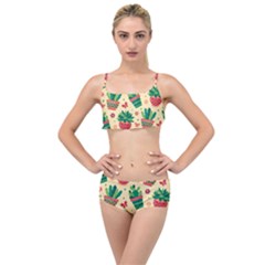 Cactus Love  Layered Top Bikini Set by designsbymallika