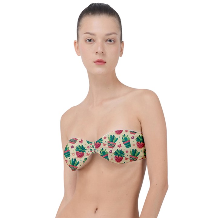 Cactus Love  Classic Bandeau Bikini Top 