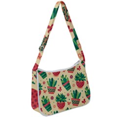 Cactus Love  Zip Up Shoulder Bag by designsbymallika