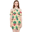 Cactus Love  Shoulder Frill Bodycon Summer Dress View1