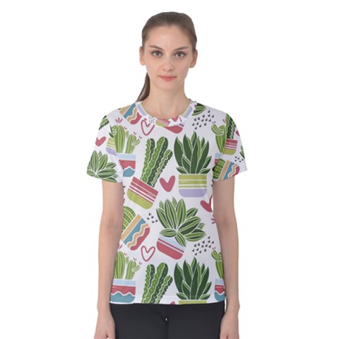 Cactus Love  Women s Cotton Tee by designsbymallika