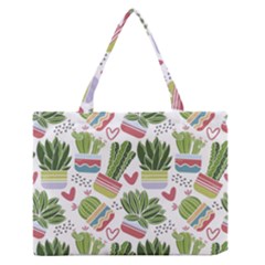 Cactus Love  Zipper Medium Tote Bag by designsbymallika