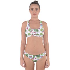 Cactus Love  Cross Back Hipster Bikini Set by designsbymallika