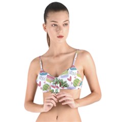 Cactus Love  Tie Up Cut Bikini Top by designsbymallika