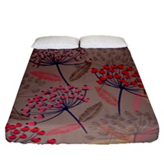 Cherry Love Fitted Sheet (queen Size) by designsbymallika