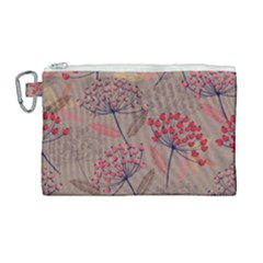 Cherry Love Canvas Cosmetic Bag (large) by designsbymallika