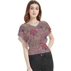 Cherry Love Butterfly Chiffon Blouse