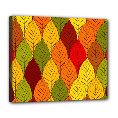 Autumn Leaves Deluxe Canvas 24  X 20  (stretched) by designsbymallika