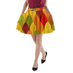 Autumn Leaves A-line Pocket Skirt by designsbymallika