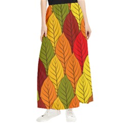 Autumn Leaves Maxi Chiffon Skirt