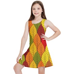 Autumn Leaves Kids  Lightweight Sleeveless Dress