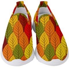 Autumn Leaves Kids  Slip On Sneakers by designsbymallika