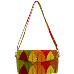 Autumn Leaves Removable Strap Clutch Bag by designsbymallika