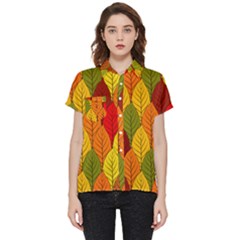 Autumn Leaves Short Sleeve Pocket Shirt