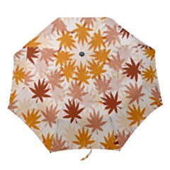 Autumn Leaves Pattern  Folding Umbrellas by designsbymallika