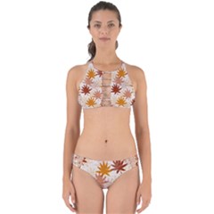 Autumn Leaves Pattern  Perfectly Cut Out Bikini Set by designsbymallika