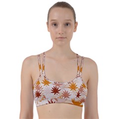 Autumn Leaves Pattern  Line Them Up Sports Bra by designsbymallika