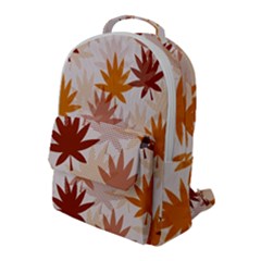 Autumn Leaves Pattern  Flap Pocket Backpack (large) by designsbymallika