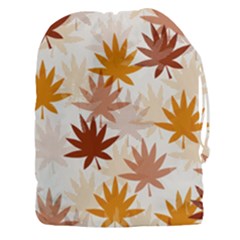 Autumn Leaves Pattern  Drawstring Pouch (3xl) by designsbymallika