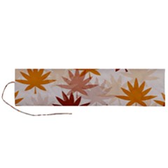 Autumn Leaves Pattern  Roll Up Canvas Pencil Holder (l) by designsbymallika