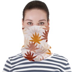 Autumn Leaves Pattern  Face Seamless Bandana (adult) by designsbymallika