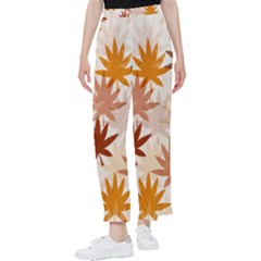 Autumn Leaves Pattern  Women s Pants 