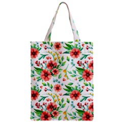 Beautiful Orange Flowers Zipper Classic Tote Bag by designsbymallika