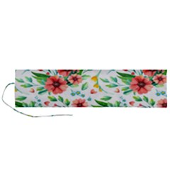 Beautiful Orange Flowers Roll Up Canvas Pencil Holder (l) by designsbymallika