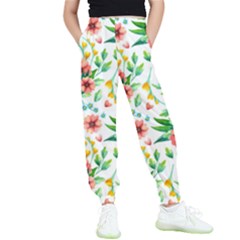 Beautiful Orange Flowers Kids  Elastic Waist Pants