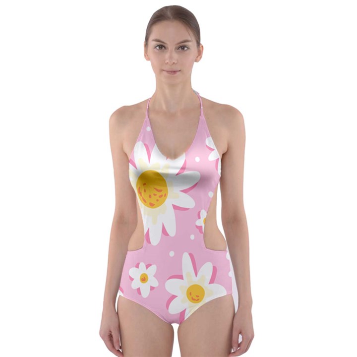 Sunflower Love Cut-Out One Piece Swimsuit