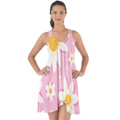 Sunflower Love Show Some Back Chiffon Dress by designsbymallika