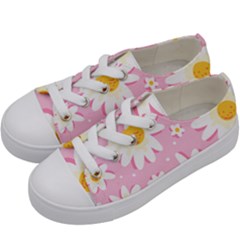 Sunflower Love Kids  Low Top Canvas Sneakers by designsbymallika