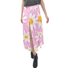 Sunflower Love Velour Split Maxi Skirt by designsbymallika