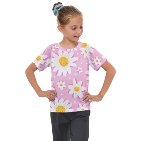 Sunflower Love Kids  Mesh Piece Tee by designsbymallika