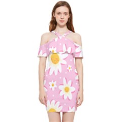 Sunflower Love Shoulder Frill Bodycon Summer Dress