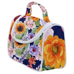 Watercolor Print Floral Design Satchel Handbag by designsbymallika