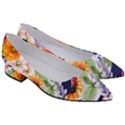 Watercolor Print Floral Design Women s Block Heels  View3