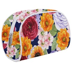 Watercolor Print Floral Design Makeup Case (medium) by designsbymallika