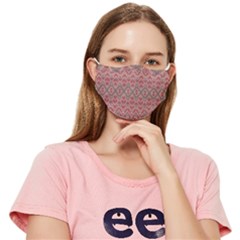 Bohemian Pink Grey Pattern Fitted Cloth Face Mask (adult) by SpinnyChairDesigns