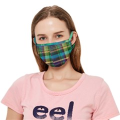 Colorful Madras Plaid Crease Cloth Face Mask (adult) by SpinnyChairDesigns