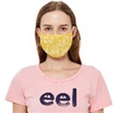 Golden Yellow Floral Print Cloth Face Mask (Adult) View1