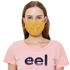 Yellow Butterfly Pattern Cloth Face Mask (adult) by SpinnyChairDesigns