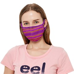 Bohemian Pink Gold Fiesta Stripes Crease Cloth Face Mask (adult)