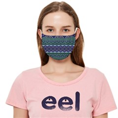 Bohemian Blue Green Stripes Cloth Face Mask (adult)