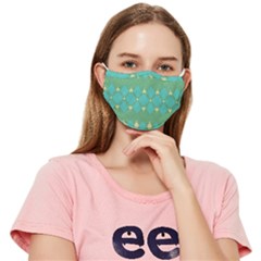 Bohemian Blue Green Yellow Fitted Cloth Face Mask (adult)