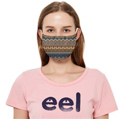 Bohemian Gold Blue Brown Cloth Face Mask (adult)