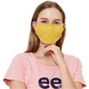 Saffron Yellow Polka Dots Fitted Cloth Face Mask (Adult) View1