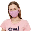 Light Blush Pink Melee Crease Cloth Face Mask (Adult) View1